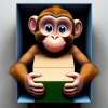 monkey holding a box